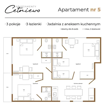 Cetniewo Stoczniowcow 32 ホームステイ